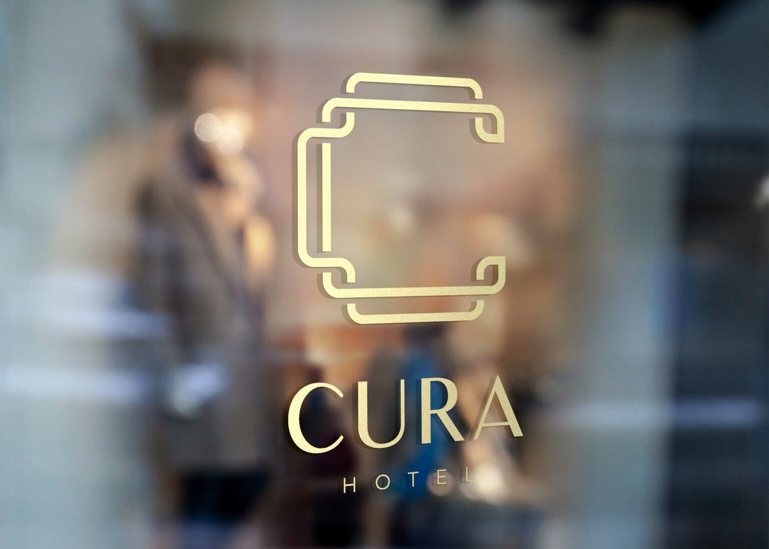 Elegant gold lettering of 