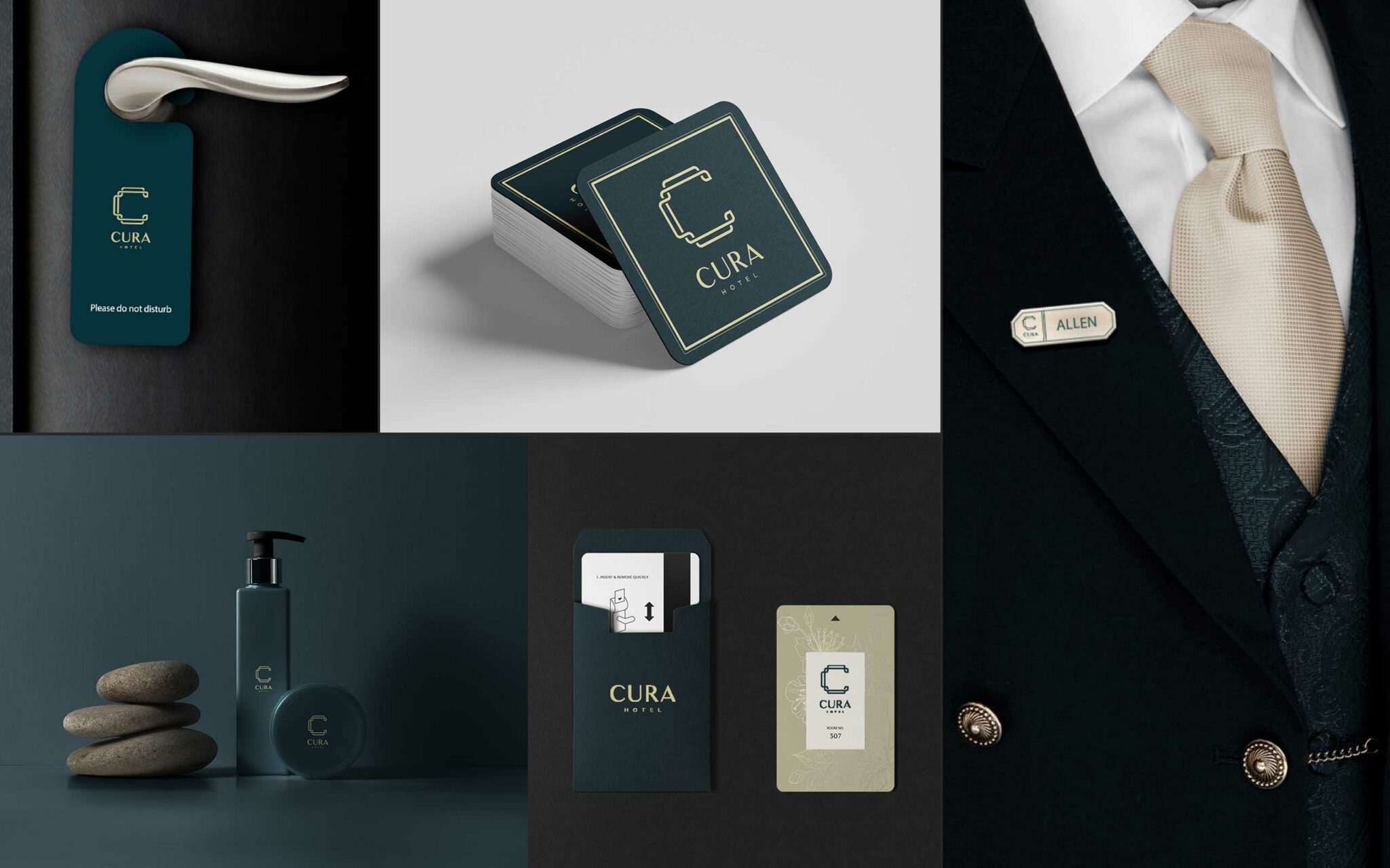 Hotel branding collage for 