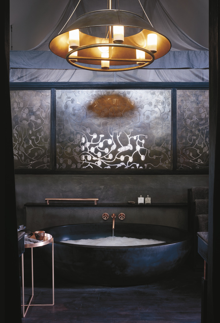 A luxury African safari lodge, characterised by design rooted in cultural nuance and bespoke details throughout.