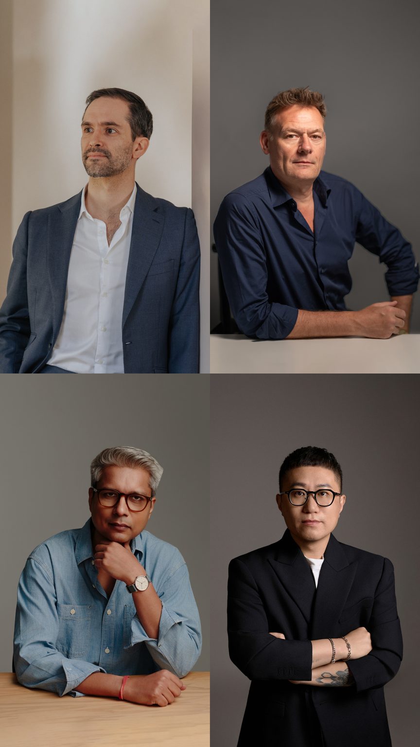HBA newly appointed partners in 2026 (all men) are shown in a 2x2 grid. They are dressed in smart-casual outfits, exuding professionalism and confidence. Neutral backgrounds enhance their focus.