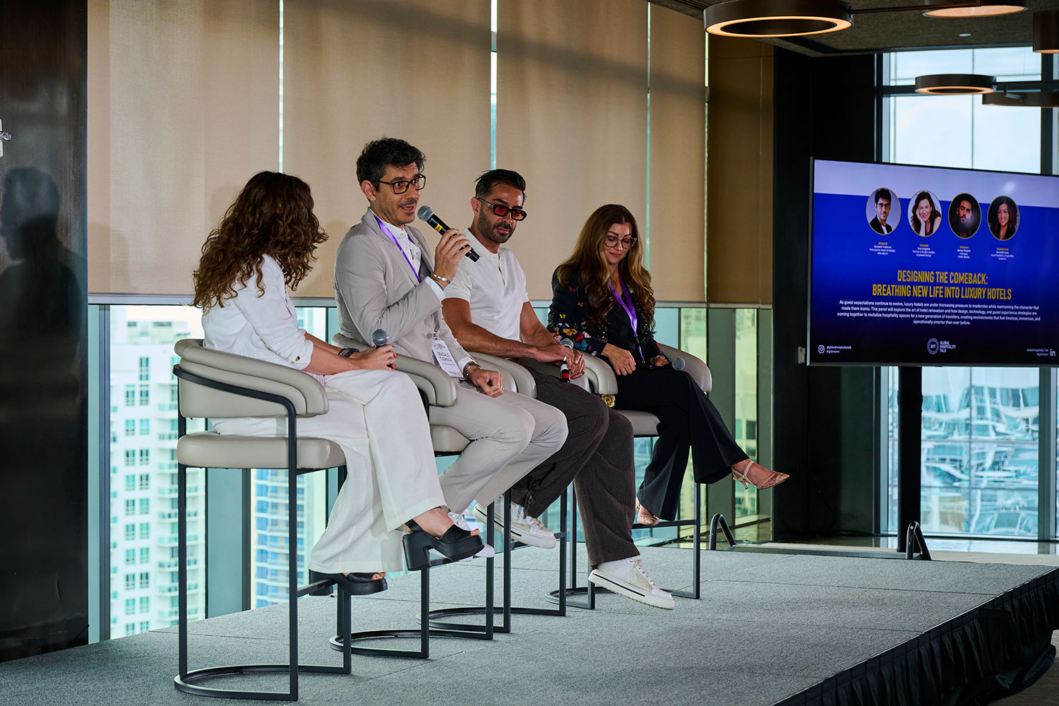 Gonzalo Tudanca, Principal and Director of HBA Miami speaking at Global Hospitality Talk Miami 2026